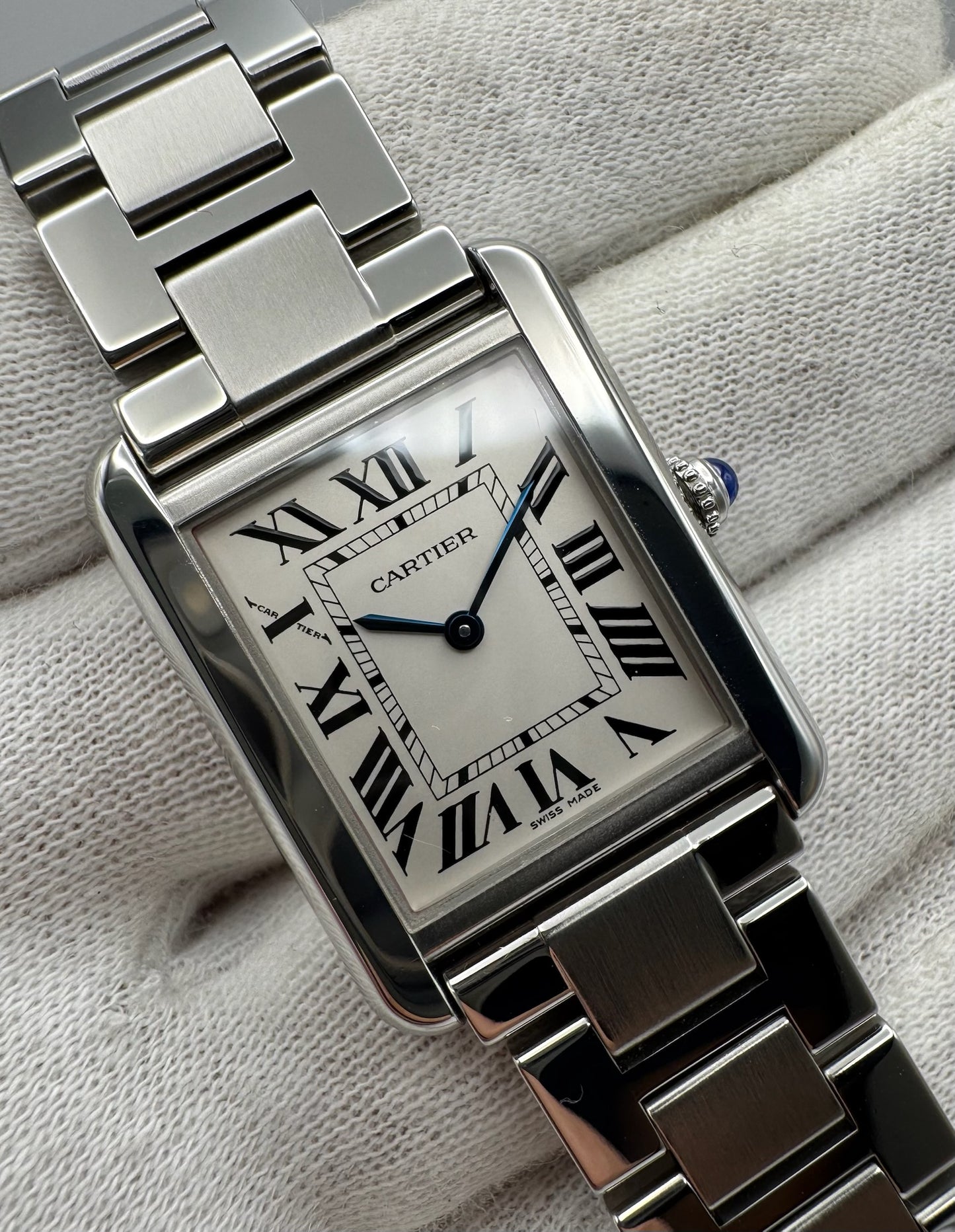 Cartier Tank Solo Full Steel Silver Dial (Mint)