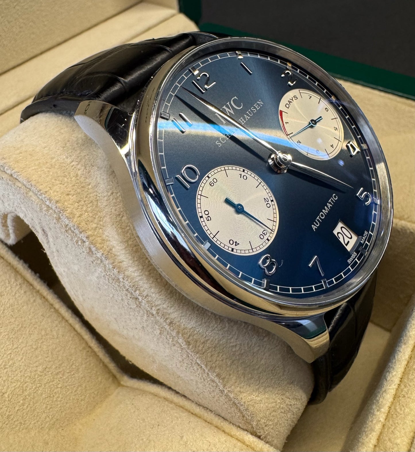 IWC Portuguese Laureus Sport For Good Foundation Blue Dial Limited Edition 1000pcs 2010 (Full-Set/Unpolished)