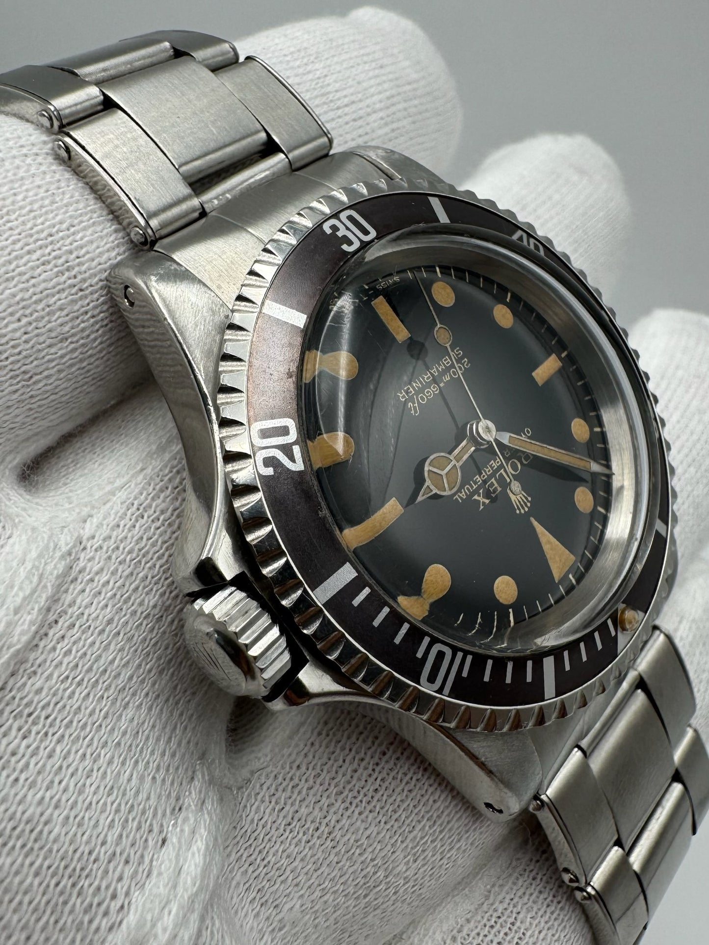 Rolex Submariner 5513 Glossy Gilt Zinc Sulfide Tropical Long 5 Insert 1966 (Full-Set)