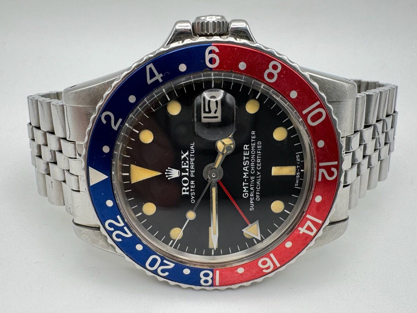 Rolex GMT-Master 1675 Extremely Rare MK 2.5 Red Back Pepsi Insert 1972 (Serviced)