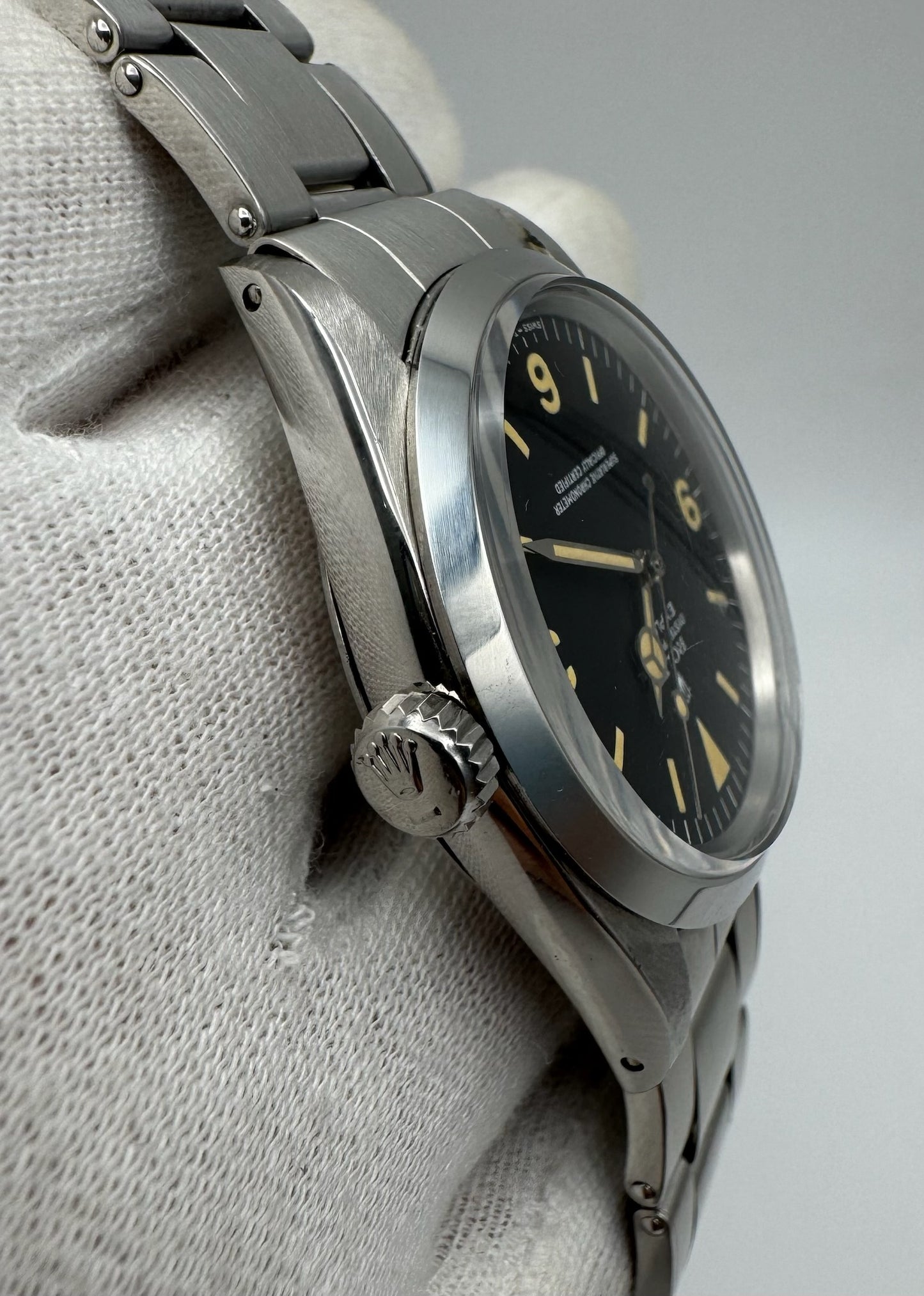 Rolex Explorer 1016 Full Steel Riveted Bracelet Heavy Patina 1965 (Serviced)
