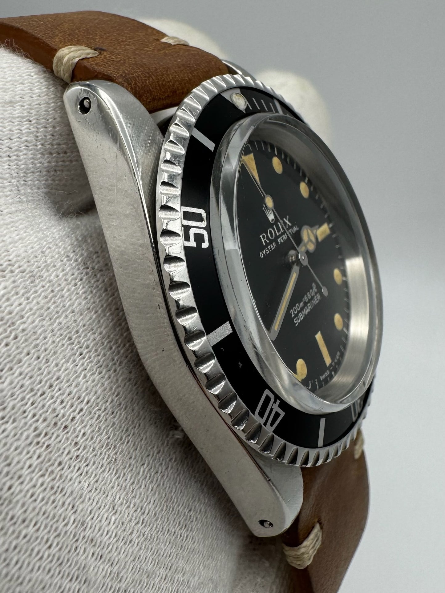 Rolex Submariner No Date 5513 Steel “Meters First” Zinc Sulfide Yellow Patina 1965