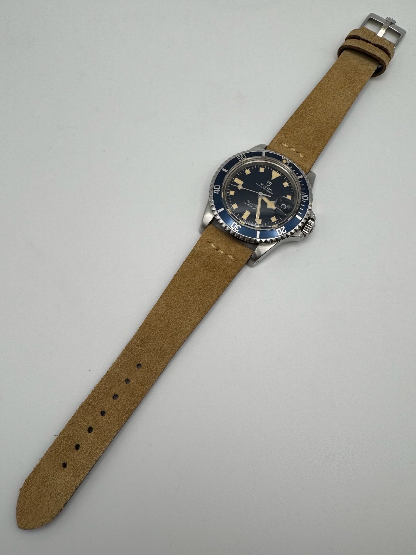Tudor Submariner Snowflake Meters First Heavy Patina Blue Dial 1968 (Serviced/Papers)