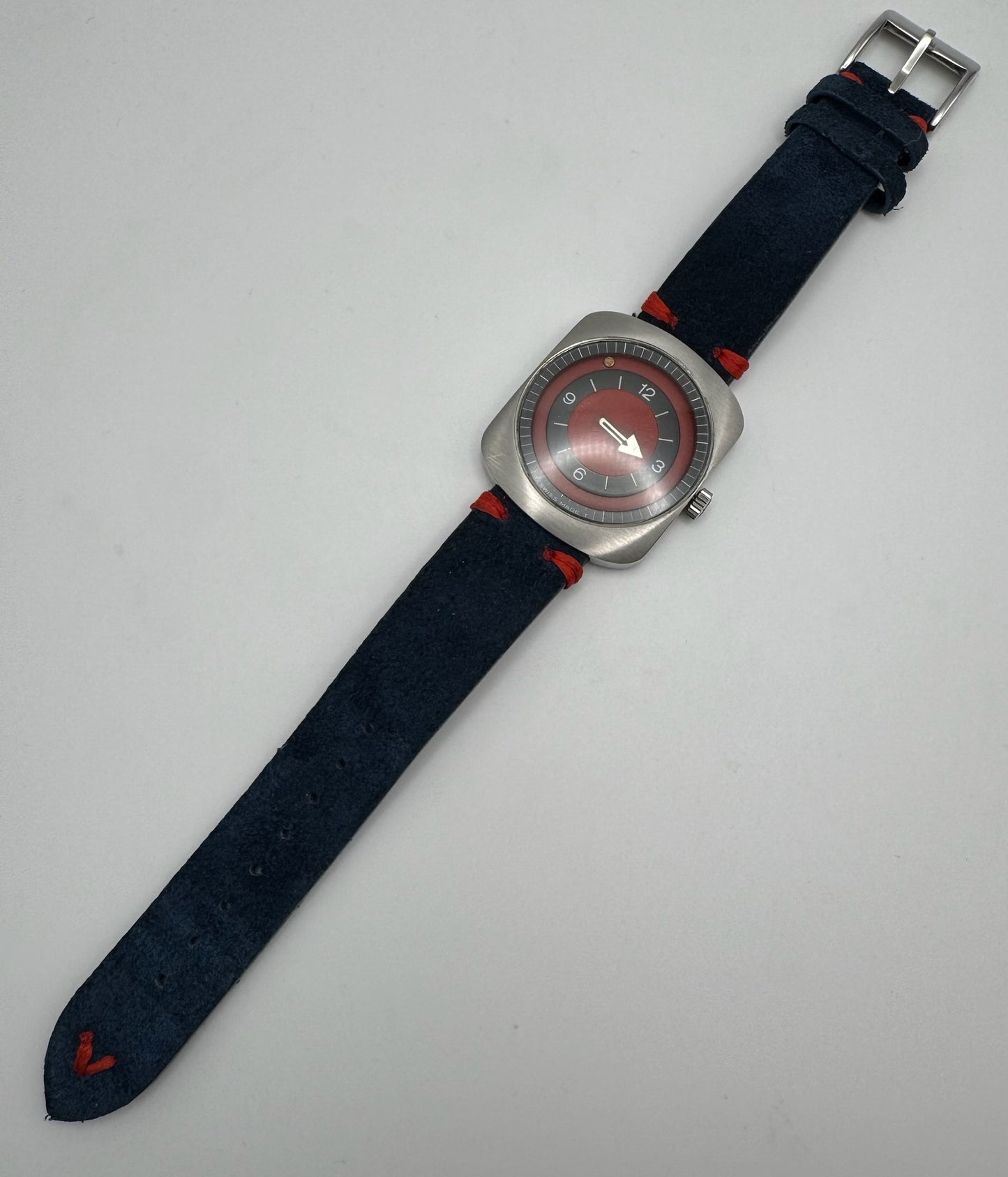 Longines Comet Steel Manual Winding Red Dial (Serviced)