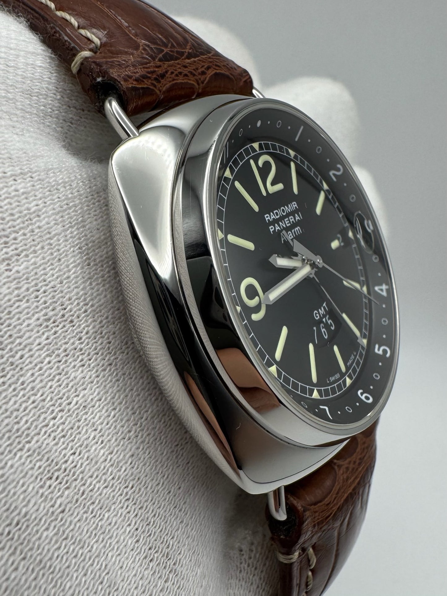 Panerai Radiomir GMT Alarm 42mm Steel 2005 (Papers/Unpolished)