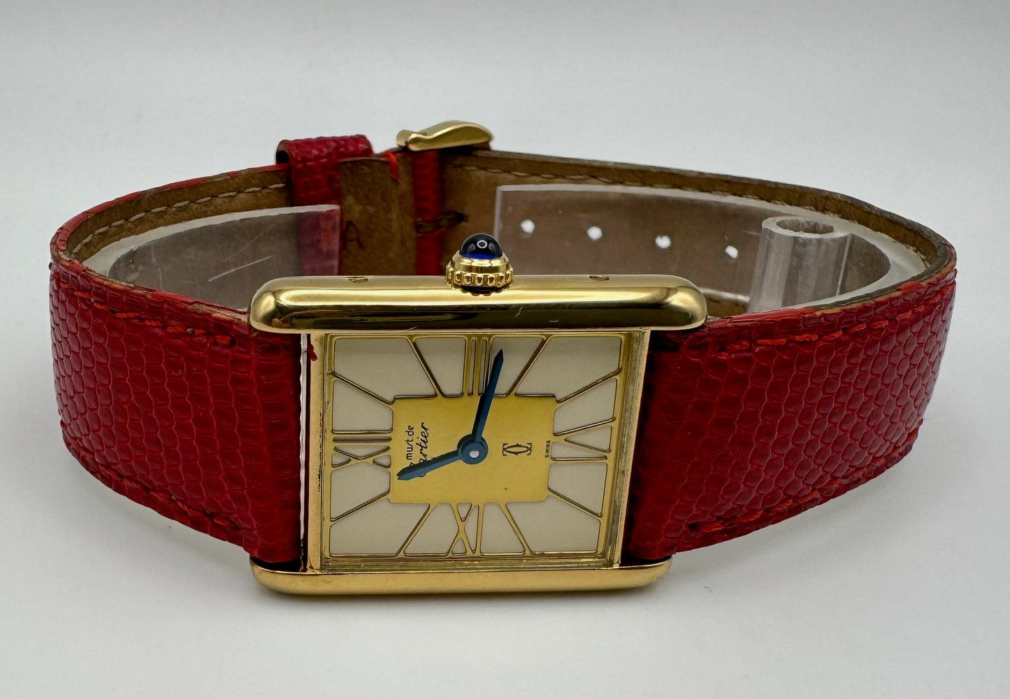 Cartier Tank Vermeil Gold Plated Quartz Stella Dial