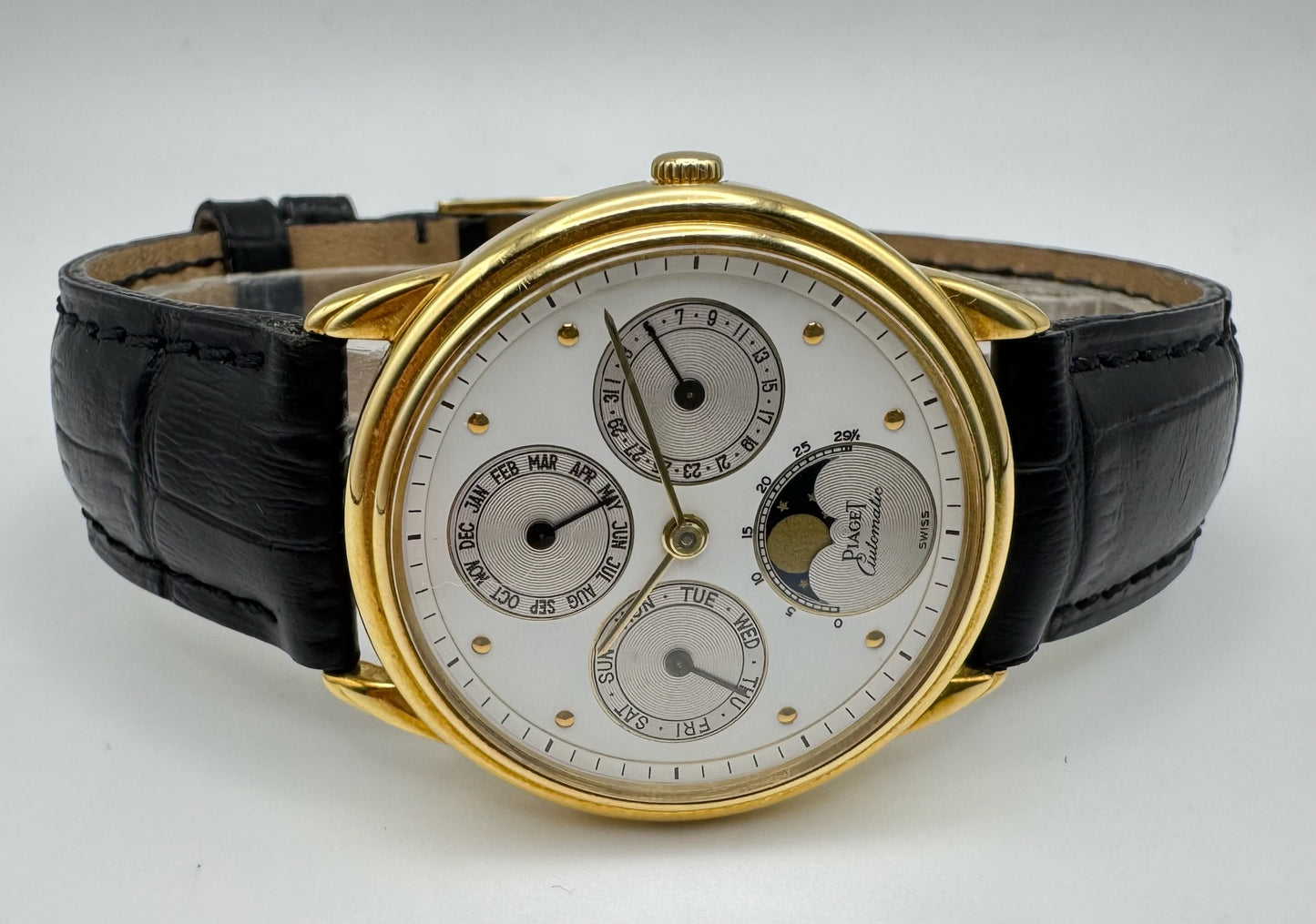 Piaget Annual Calendar Yellow Gold Rare Nipple Dial (Unpolished/Serviced)