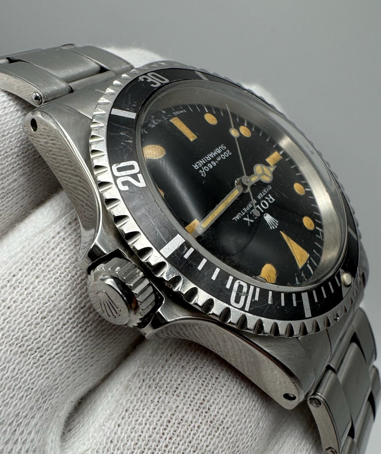 Rolex Submariner No Date 5513 “Meters First” Zinc Sulfide Pumpkin Patina Riveted Bracelet Long 5 Insert 1967 (Full-Set)