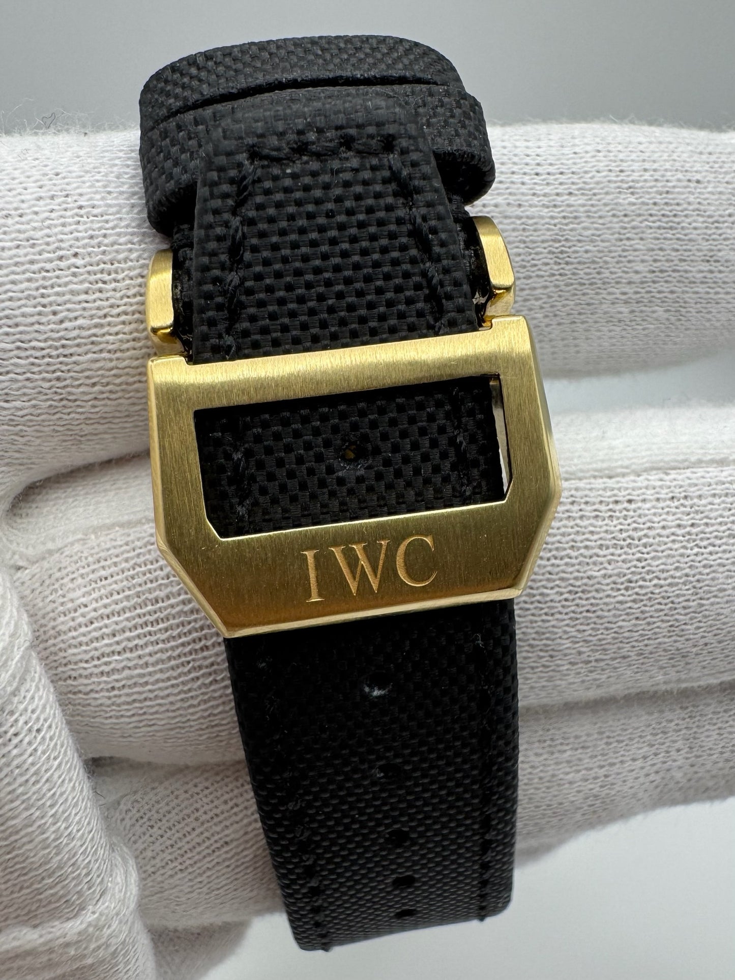 IWC Pilot Double Chronograph Doppelchronograph Pilot Yellow Gold Black Dial 1999 (Full-Set)