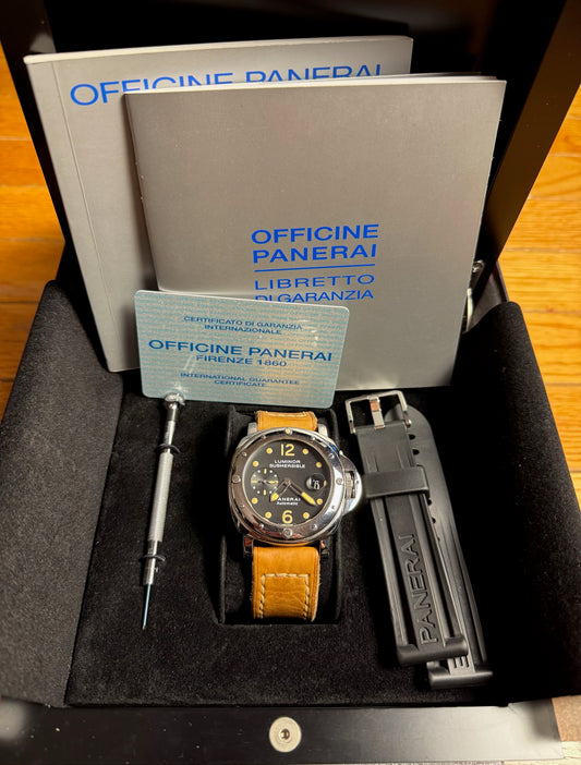 Panerai Luminor Submersible PAM24 aka Pica Sub T-Dial Heavy Patina 2000 (Full-Set)