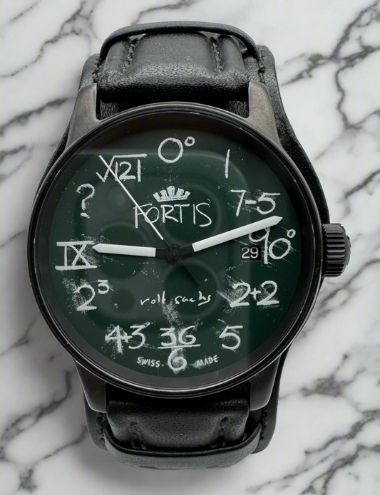 Fortis Grenchen PVD Rolf Sacks Hand Made Green Chalk Dial Ltd Edition 1000pcs (NOS)