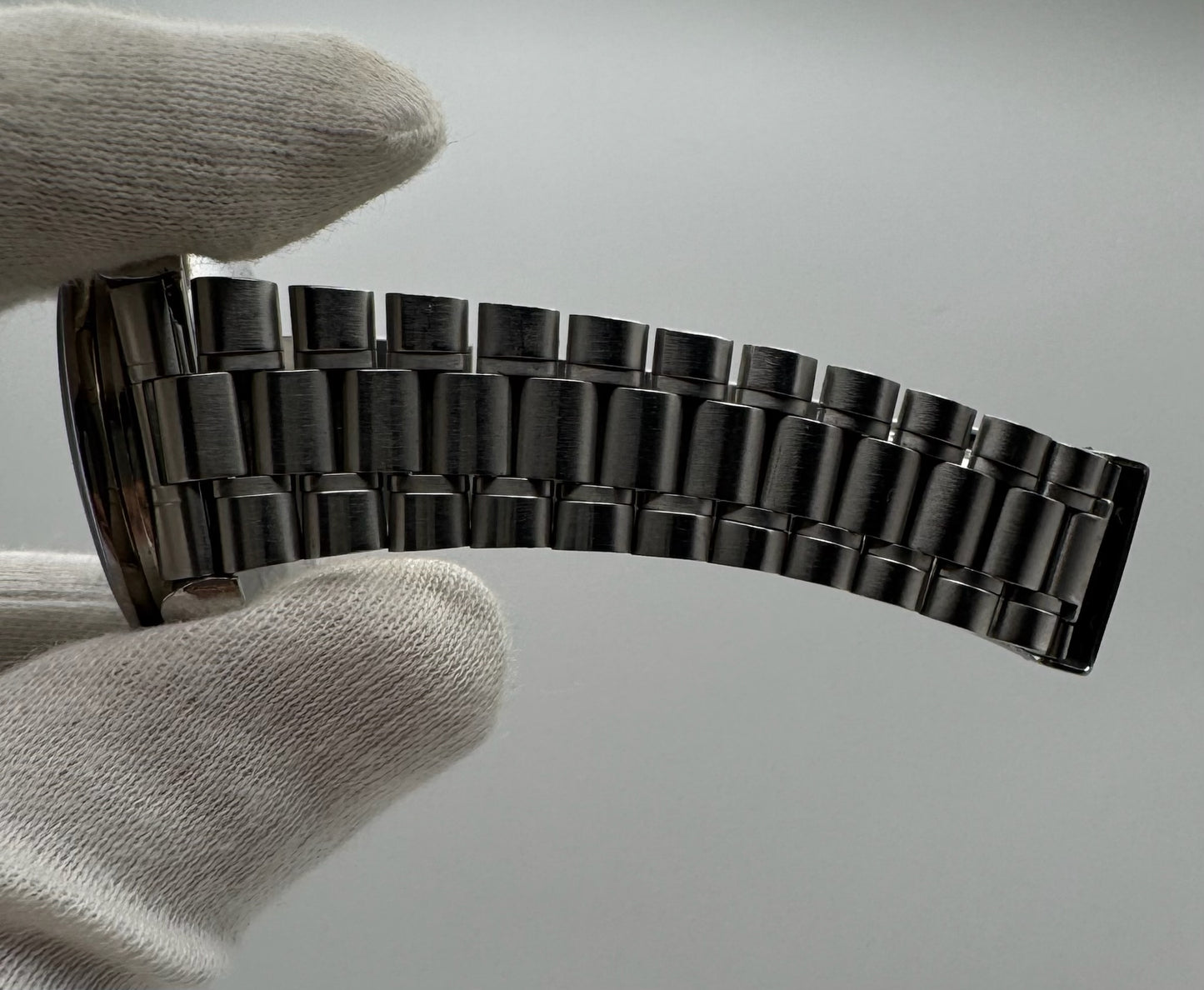 Omega Speedmaster Professional Moonwatch Full Steel Yellow Patina Step Dial Ghost Bezel (Serviced)