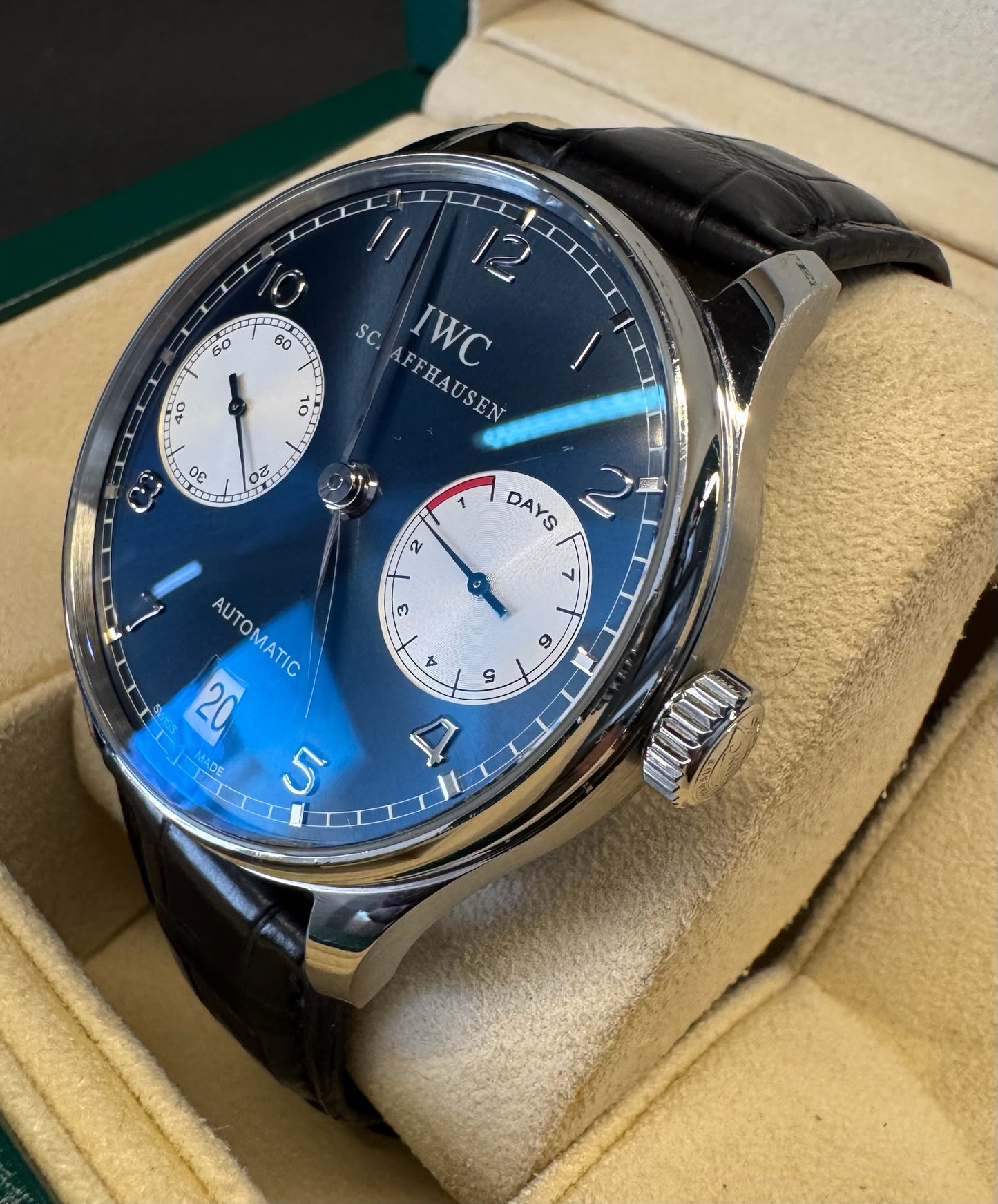 IWC Portuguese Laureus Sport For Good Foundation Blue Dial Limited Edition 1000pcs 2010 (Full-Set/Unpolished)