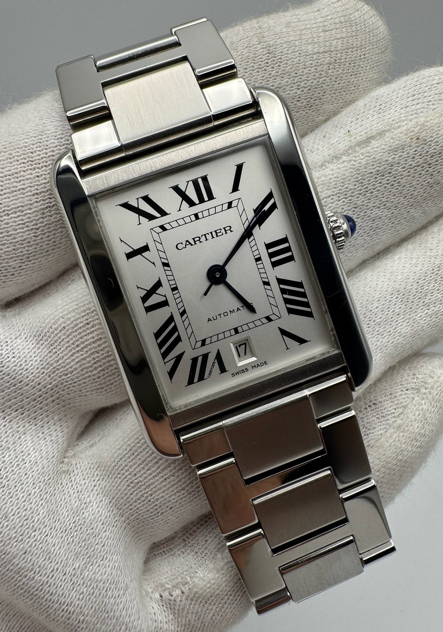 Cartier Tank Solo XL Automatic Full Steel Silver Dial (Mint/Serviced)