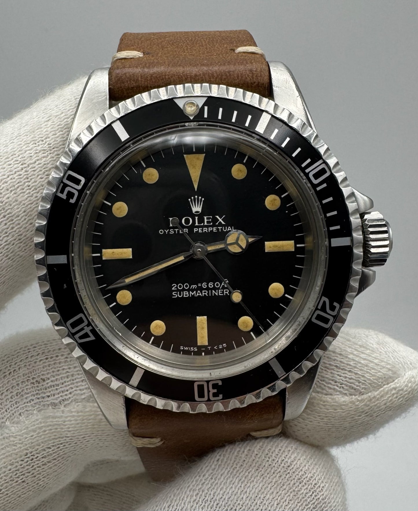 Rolex Submariner No Date 5513 Steel “Meters First” Zinc Sulfide Yellow Patina 1965