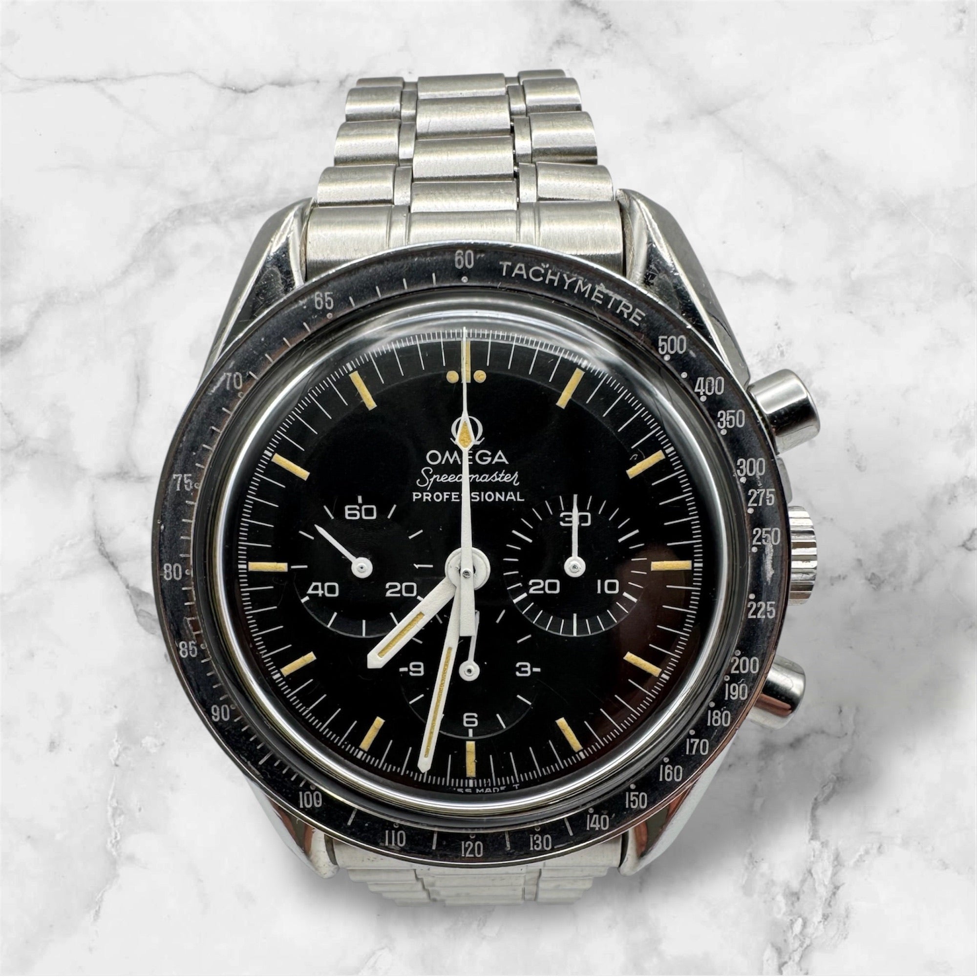 OMEGA Speedmaster ブラックダイヤル Omega Speedmaster Professional Moonwatch Steel Black Dial 42mm