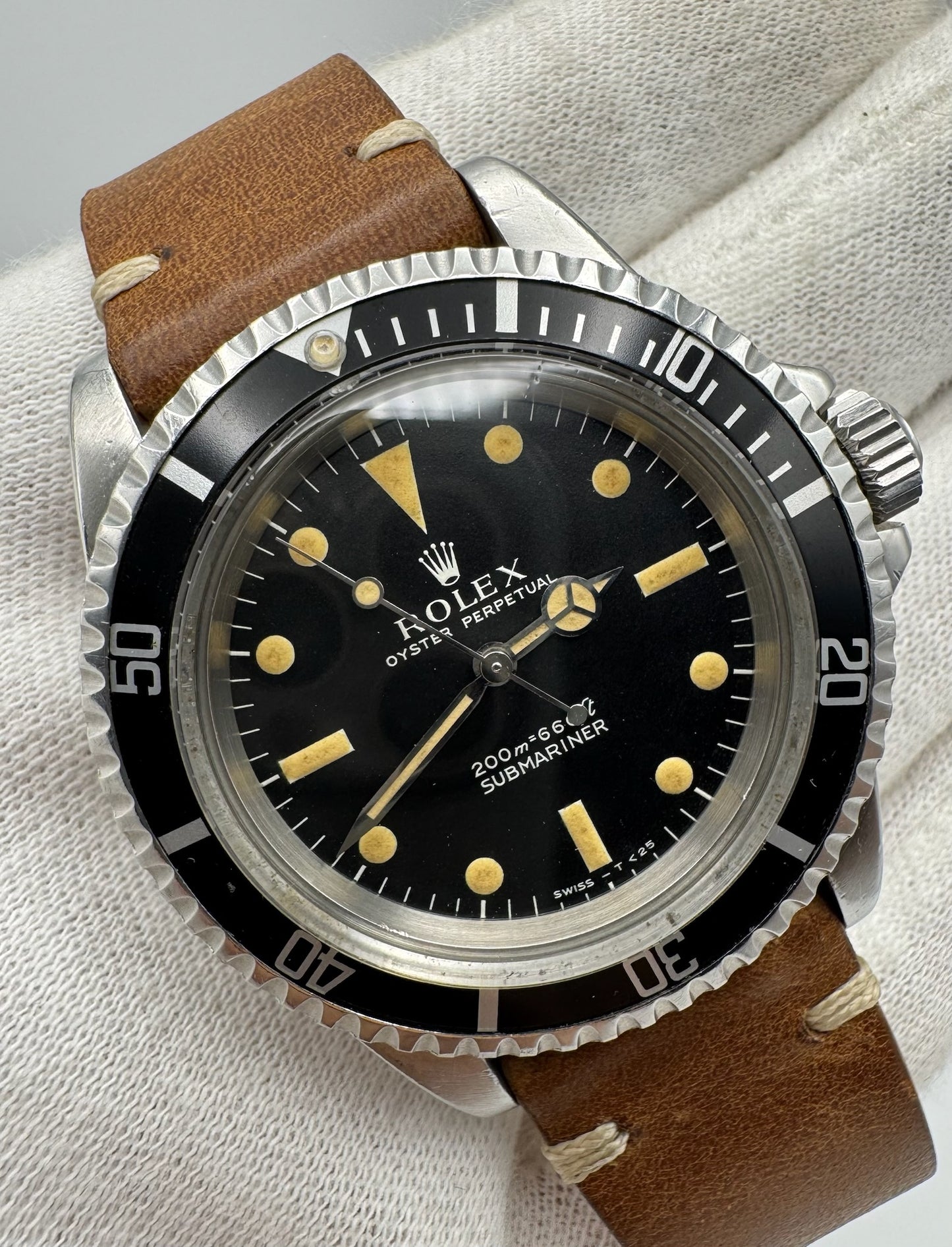 Rolex Submariner No Date 5513 Steel “Meters First” Zinc Sulfide Yellow Patina 1965