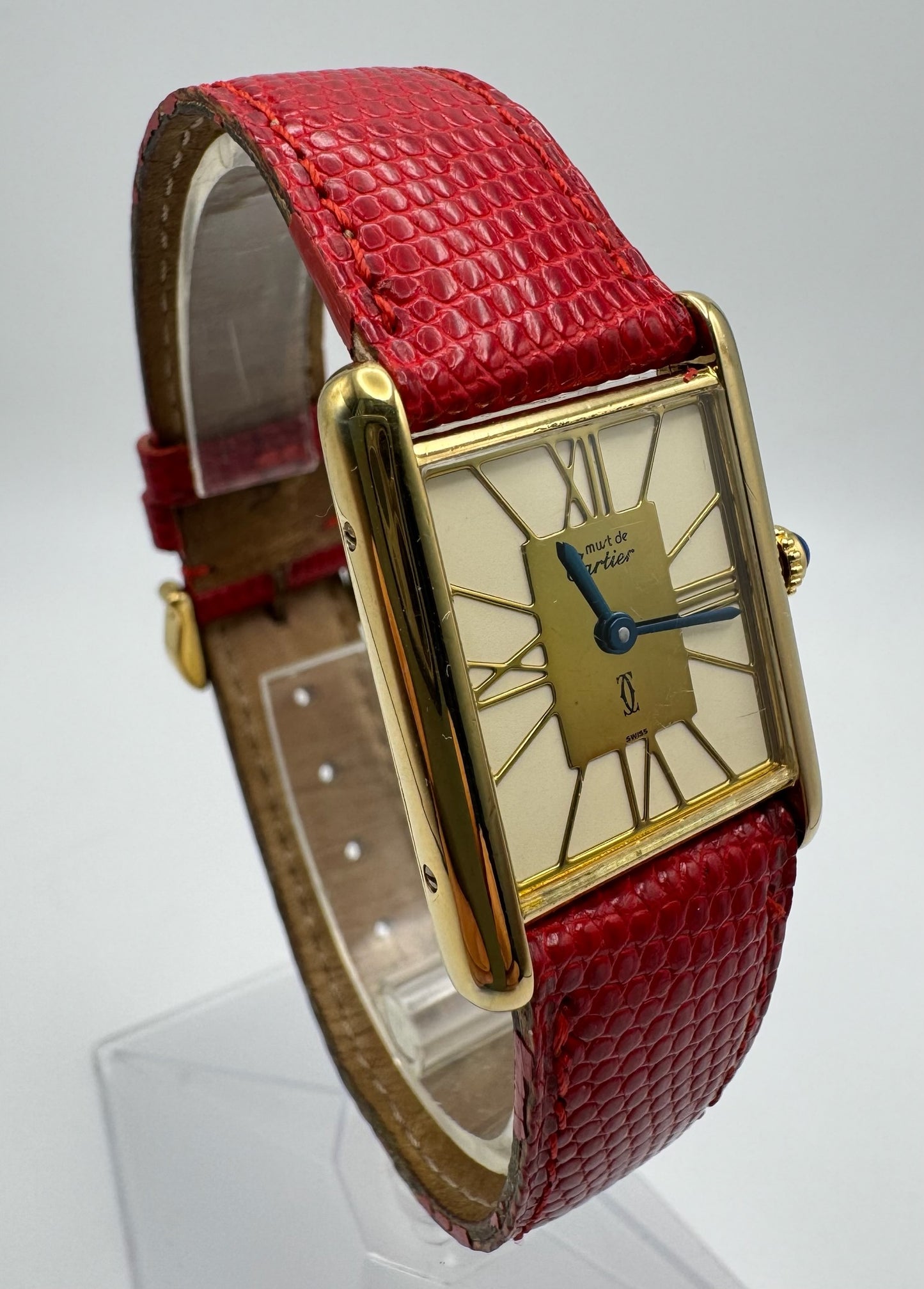 Cartier Tank Vermeil Gold Plated Quartz Stella Dial