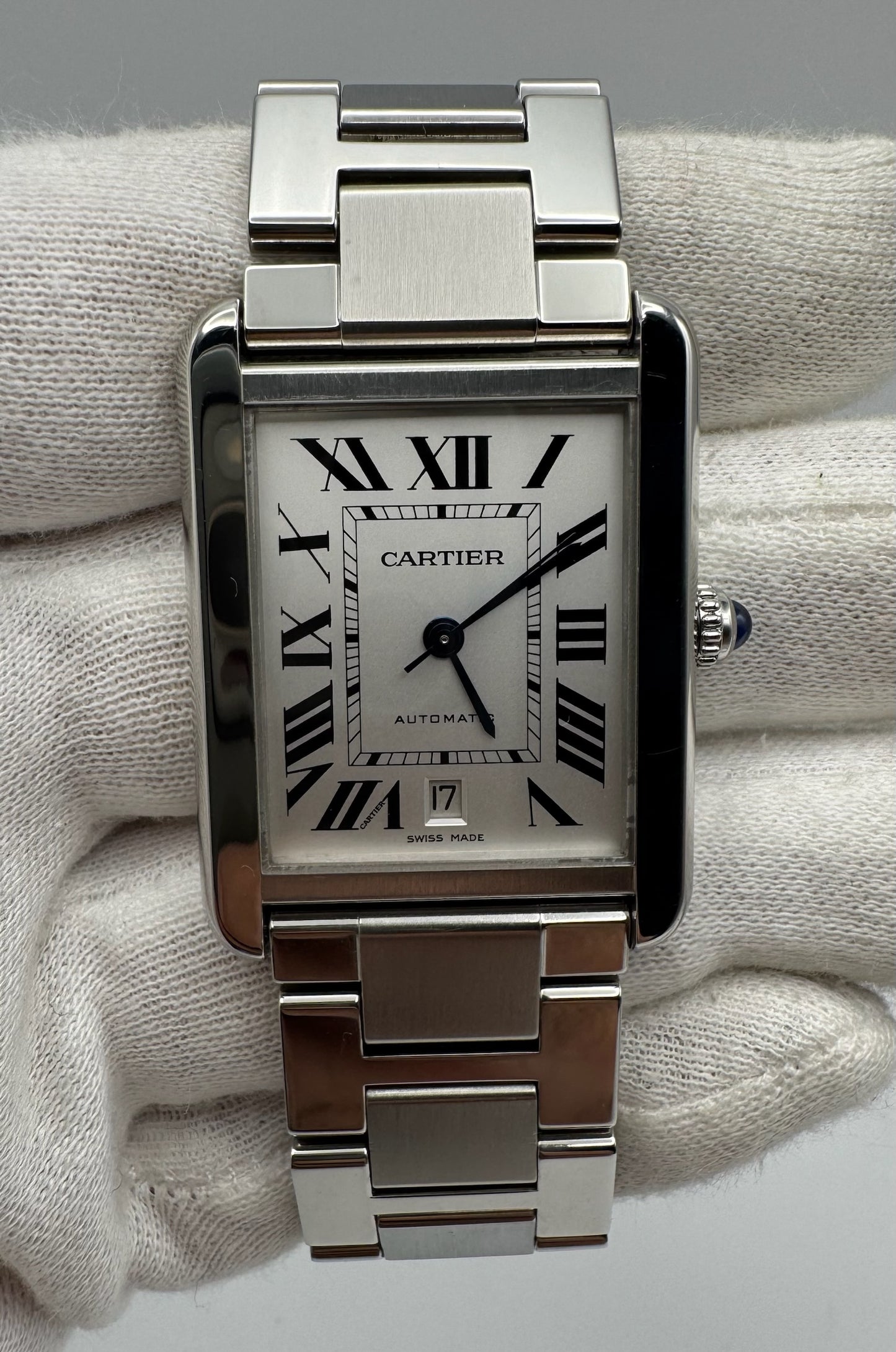 Cartier Tank Solo XL Automatic Full Steel Silver Dial (Mint/Serviced)