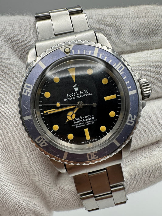 Rolex Submariner 5512 No Date Full Steel Pumpkin Patina Lavender Insert 1968 (Serviced)