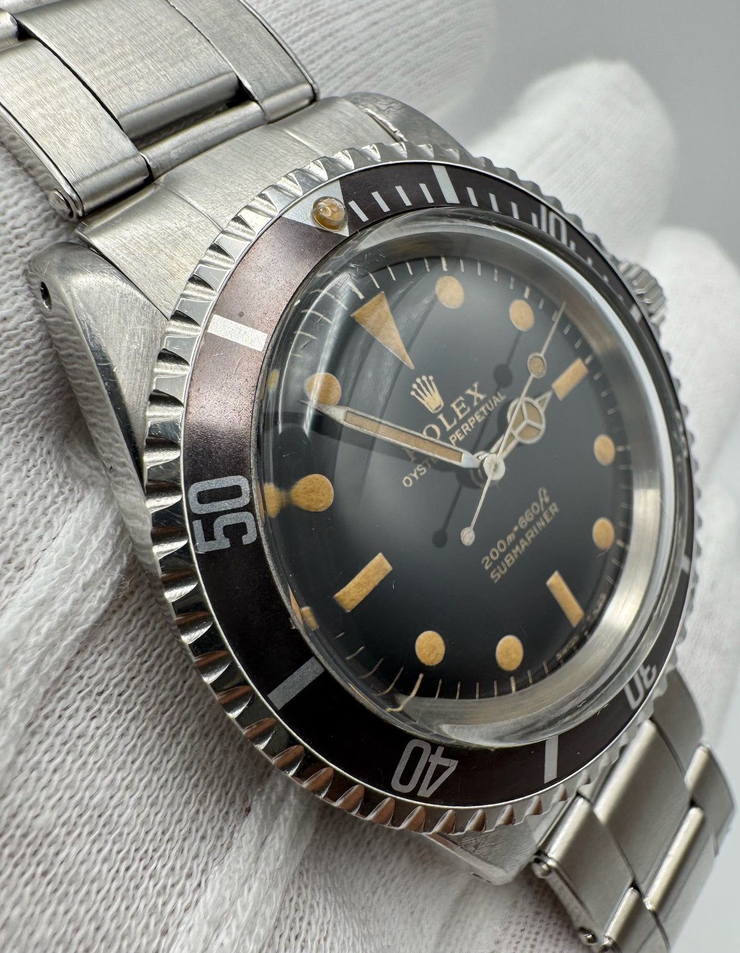 Rolex Submariner 5513 Glossy Gilt Zinc Sulfide Tropical Long 5 Insert 1966 (Full-Set)