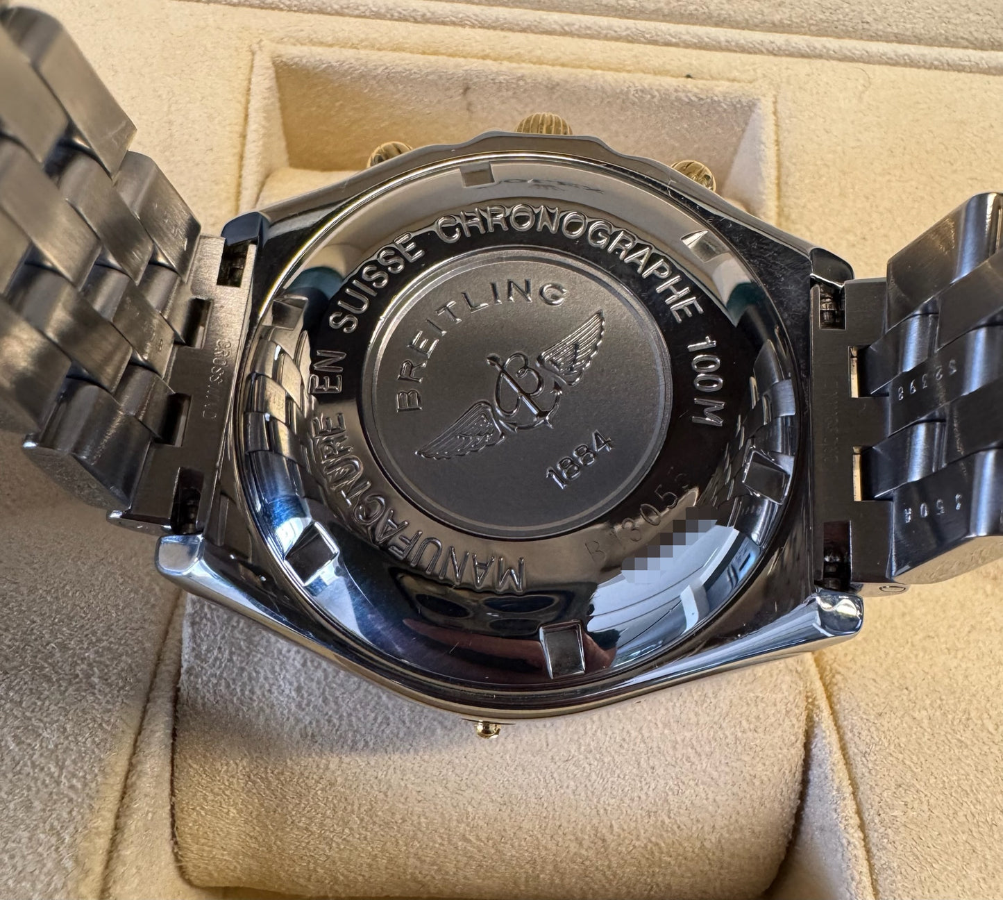 Breitling Crosswind Chronograph Two-Tone Blue Dial (Serviced)