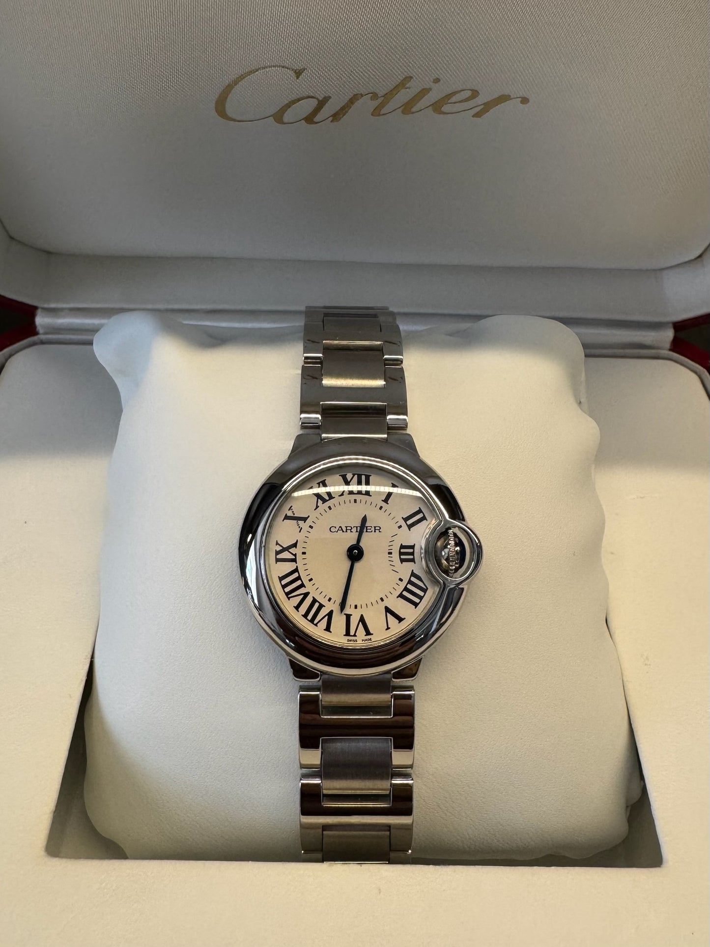 Cartier Ballon Bleu 28 Lady Quartz Full Steel 2009 (Full-Set/Mint)