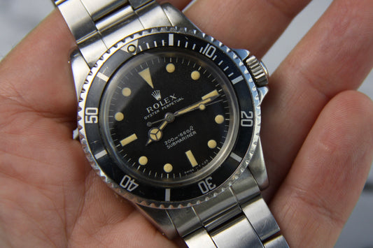 Rolex Submariner No Date 5513 Full Steel “Meters First” Zinc Sulfide Heavy Patina 1967 (Serviced)