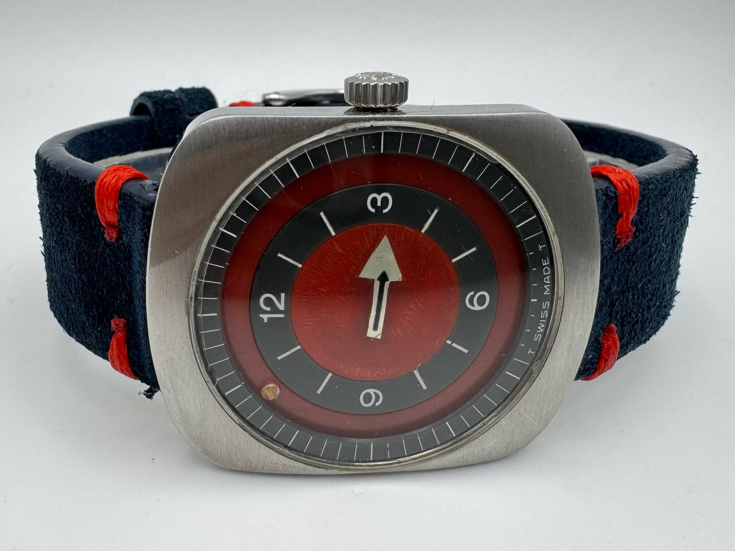 Longines Comet Steel Manual Winding Red Dial (Serviced)