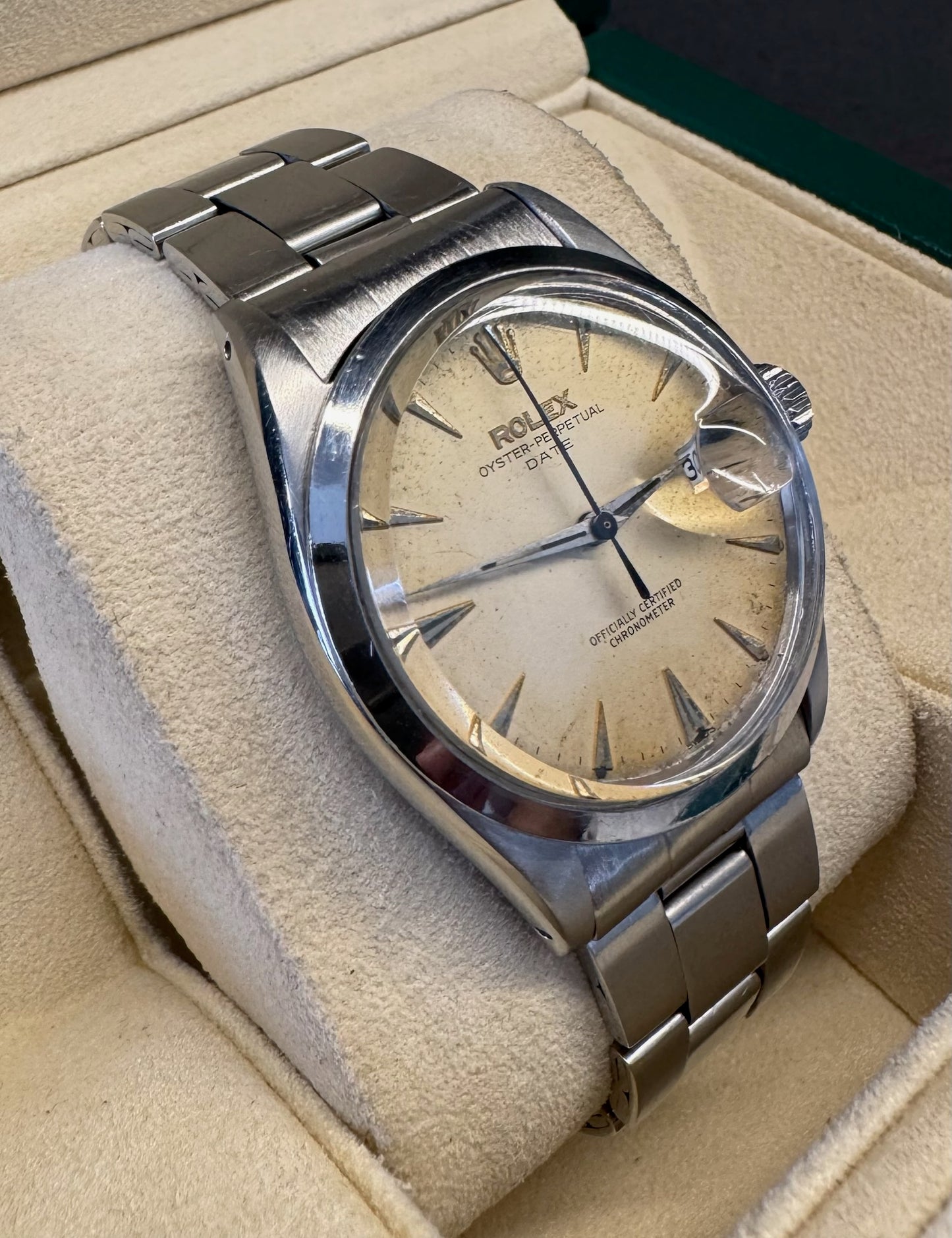 Rolex Oyster Perpetual Date 34 Full Steel Cream Dial (Serviced)