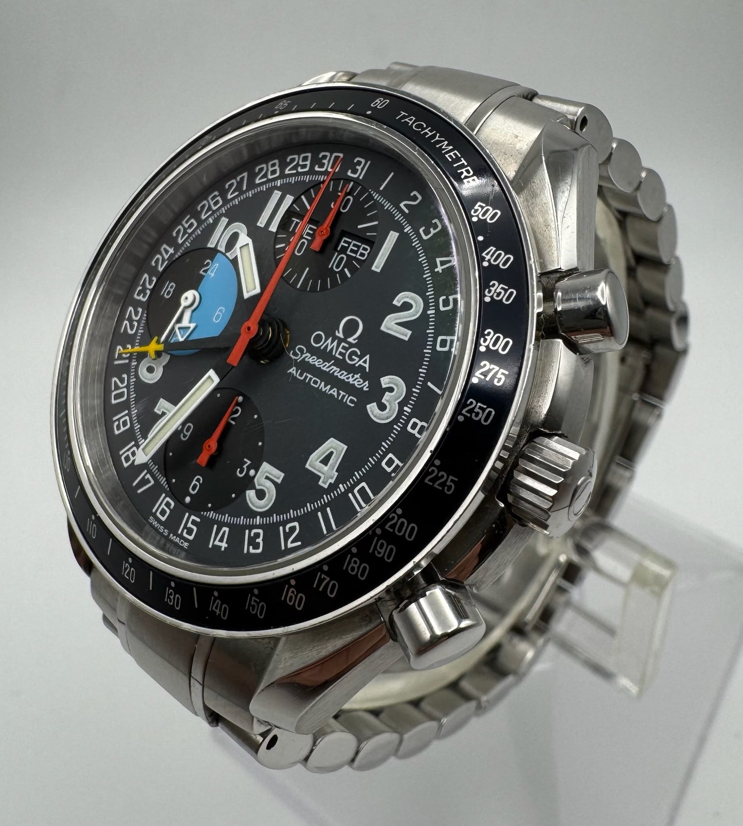 Omega Speedmaster Day Date Reduced Triple Calendar Steel Chronograph Automatic 1990 (Authenticity Certificate)