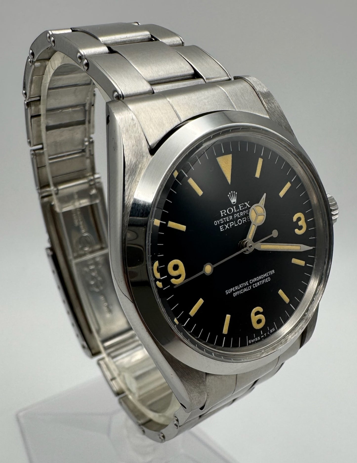 Rolex Explorer 1016 Full Steel Riveted Bracelet Heavy Patina 1965 (Serviced)