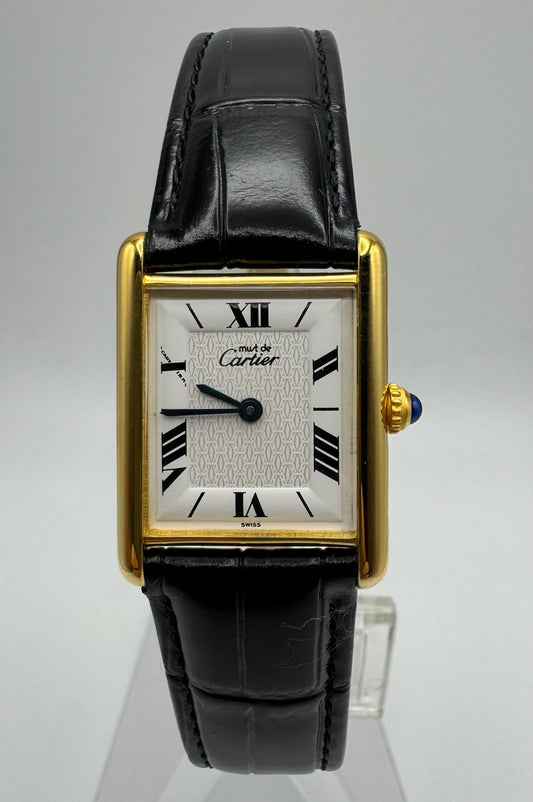 Cartier Tank Vermeil Gold Plated White Dial (Mint)