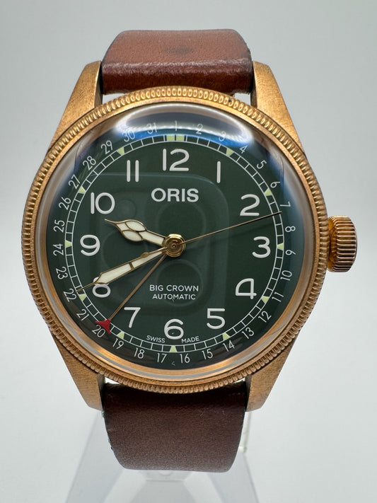 Oris Big Crown Pointer Date Bronze 80th Anniversary Green Dial