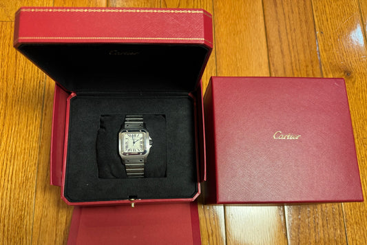 Cartier Santos Automatic with Silver Roman Dial (Box)