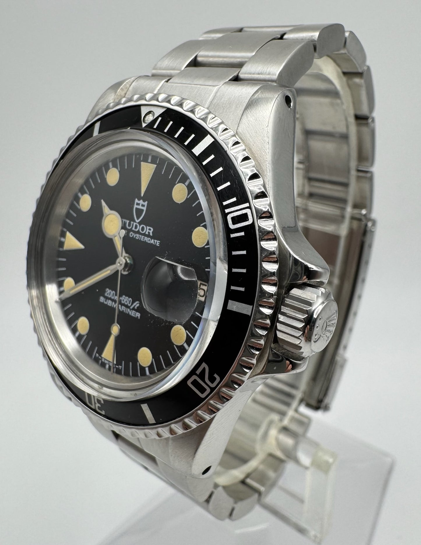 Tudor Submariner 76100 Full Steel Yellow Patina Lollipop Hands