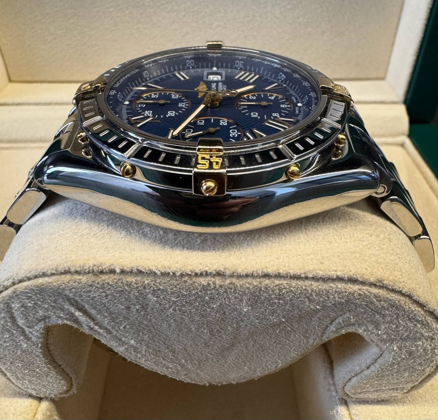 Breitling Crosswind Chronograph Two-Tone Blue Dial (Serviced)