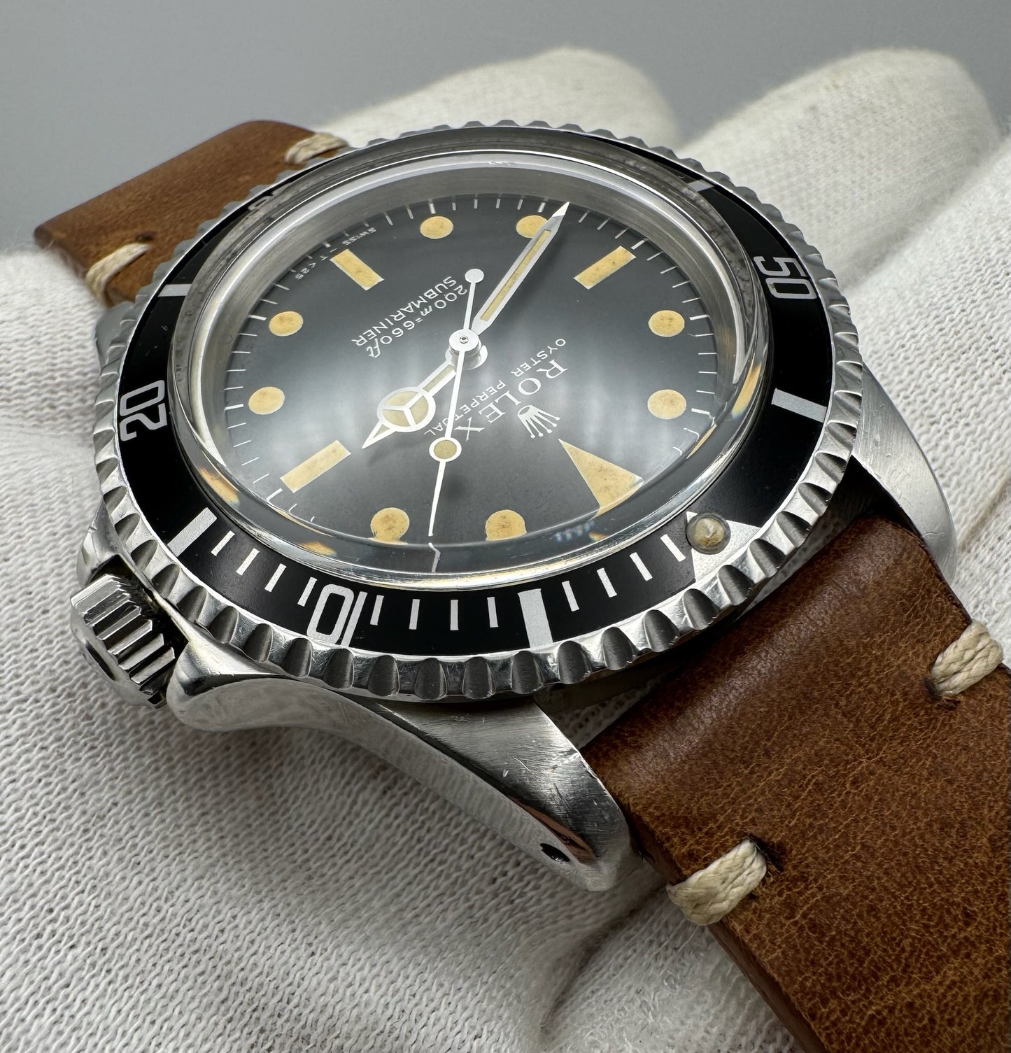 Rolex Submariner No Date 5513 Steel “Meters First” Zinc Sulfide Yellow Patina 1965
