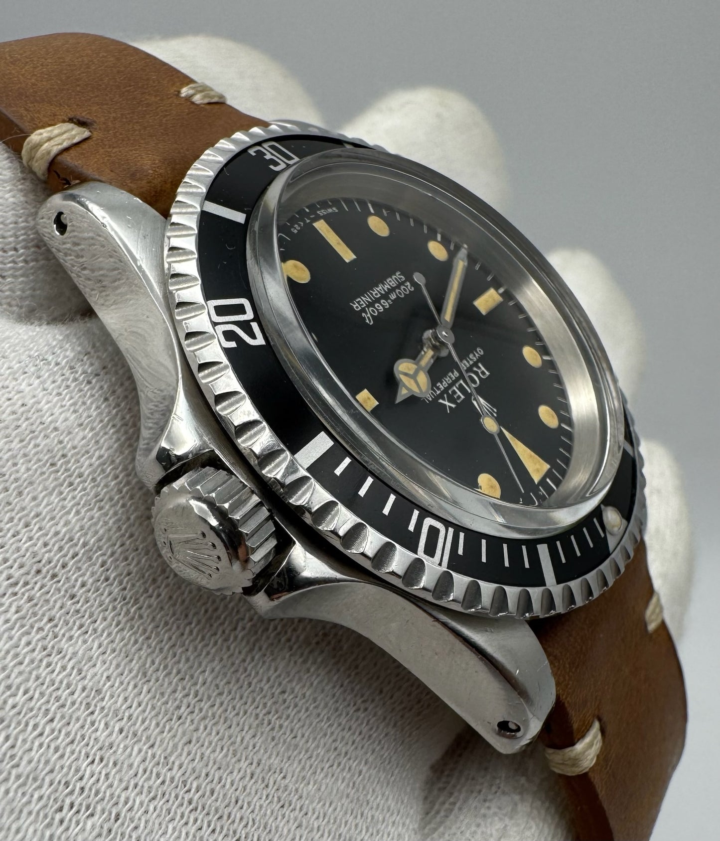 Rolex Submariner No Date 5513 Steel “Meters First” Zinc Sulfide Yellow Patina 1965