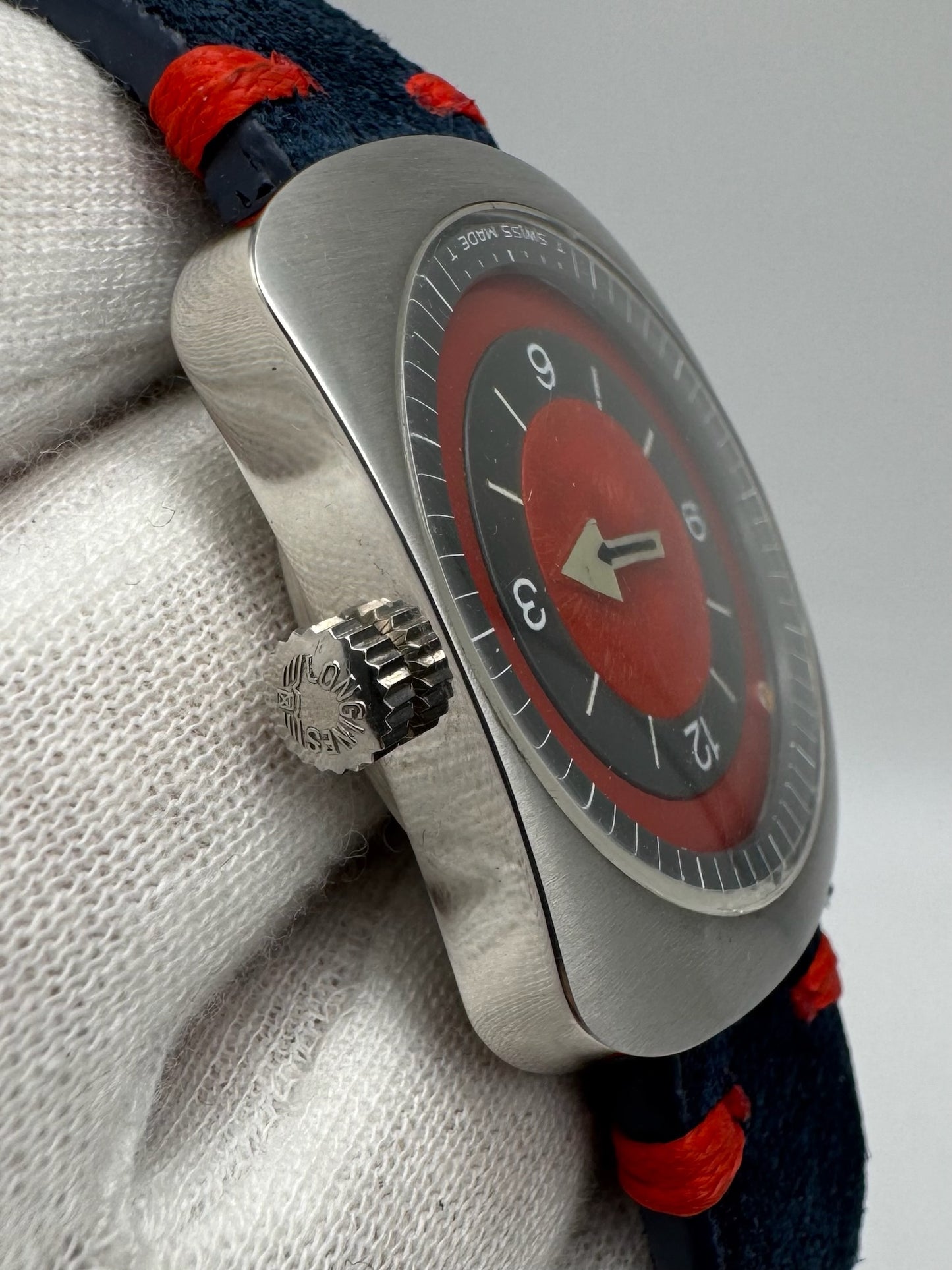 Longines Comet Steel Manual Winding Red Dial (Serviced)