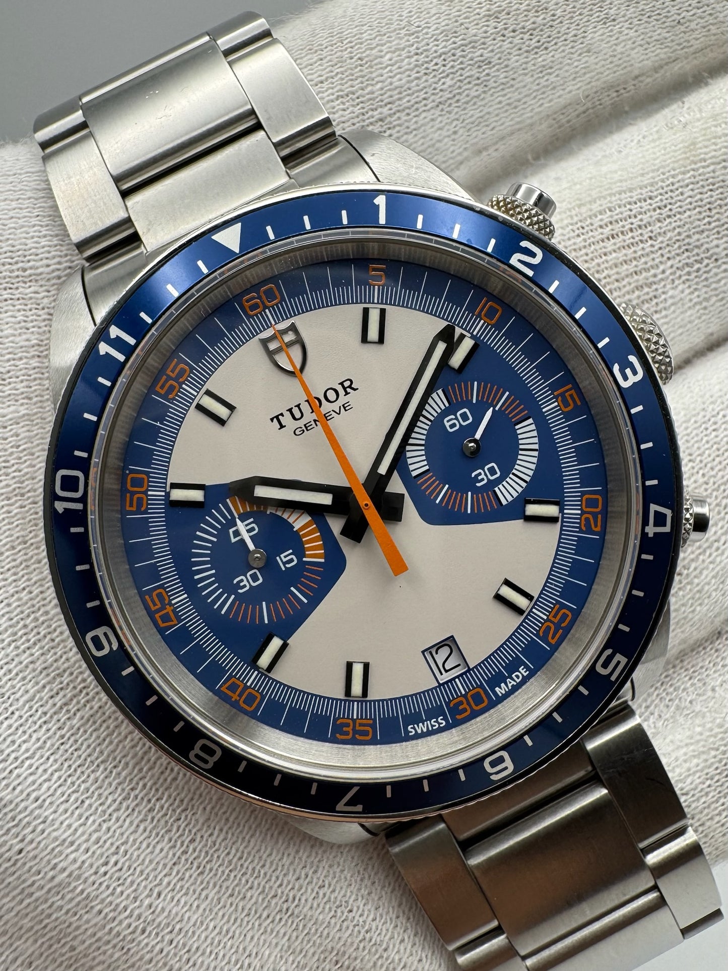 Tudor Heritage Chrono Blue Carlo Blue/Grey 2015 (Full-Set/Mint)