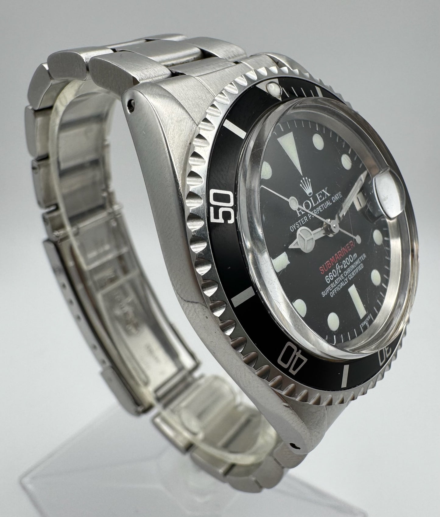 Rolex Submariner Date 1680 Red Very Rare “SWISS” Only Service Dial 1971