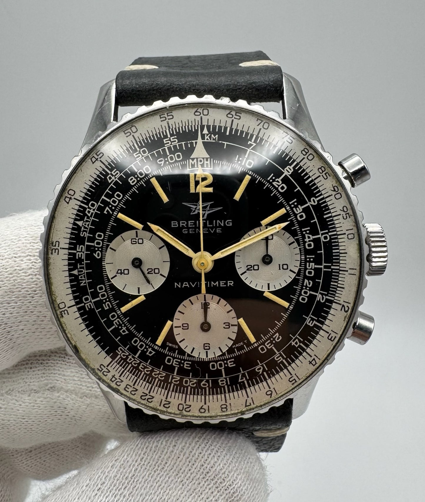 Breitling Navitimer Vintage 806 Steel Twin Jet Stunning Patina (Serviced)