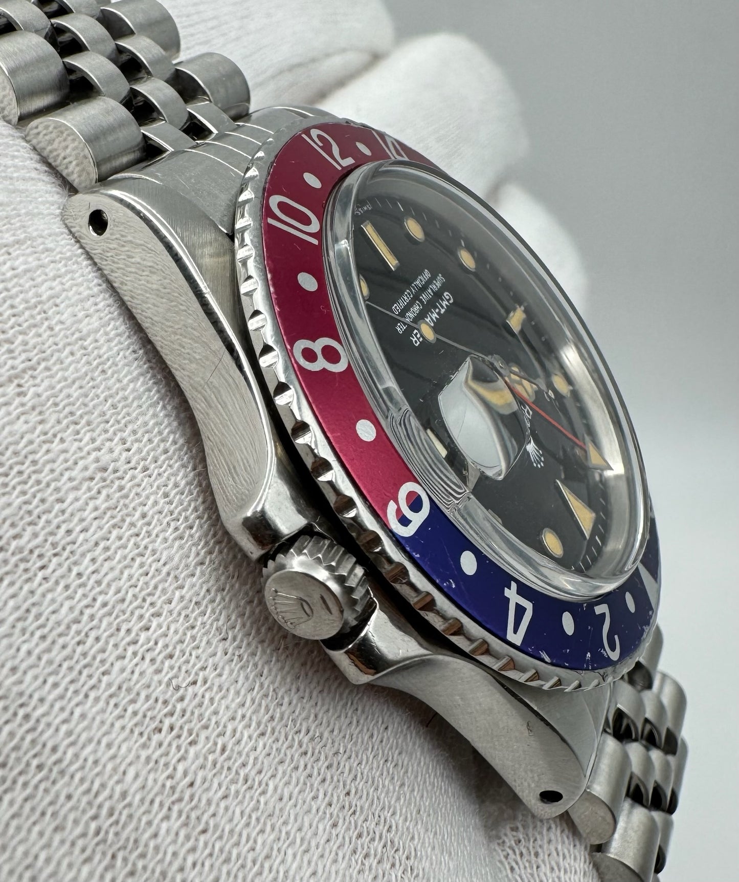 Rolex GMT-Master 16750 Jubilee Pepsi Heavy Patina 1985