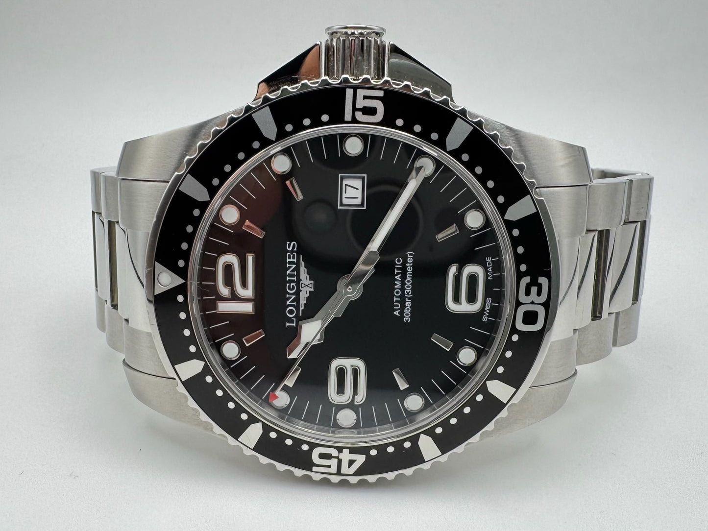 Longines HydroConquest Steel 44 Black Dial (Full-Set/Unpolished)
