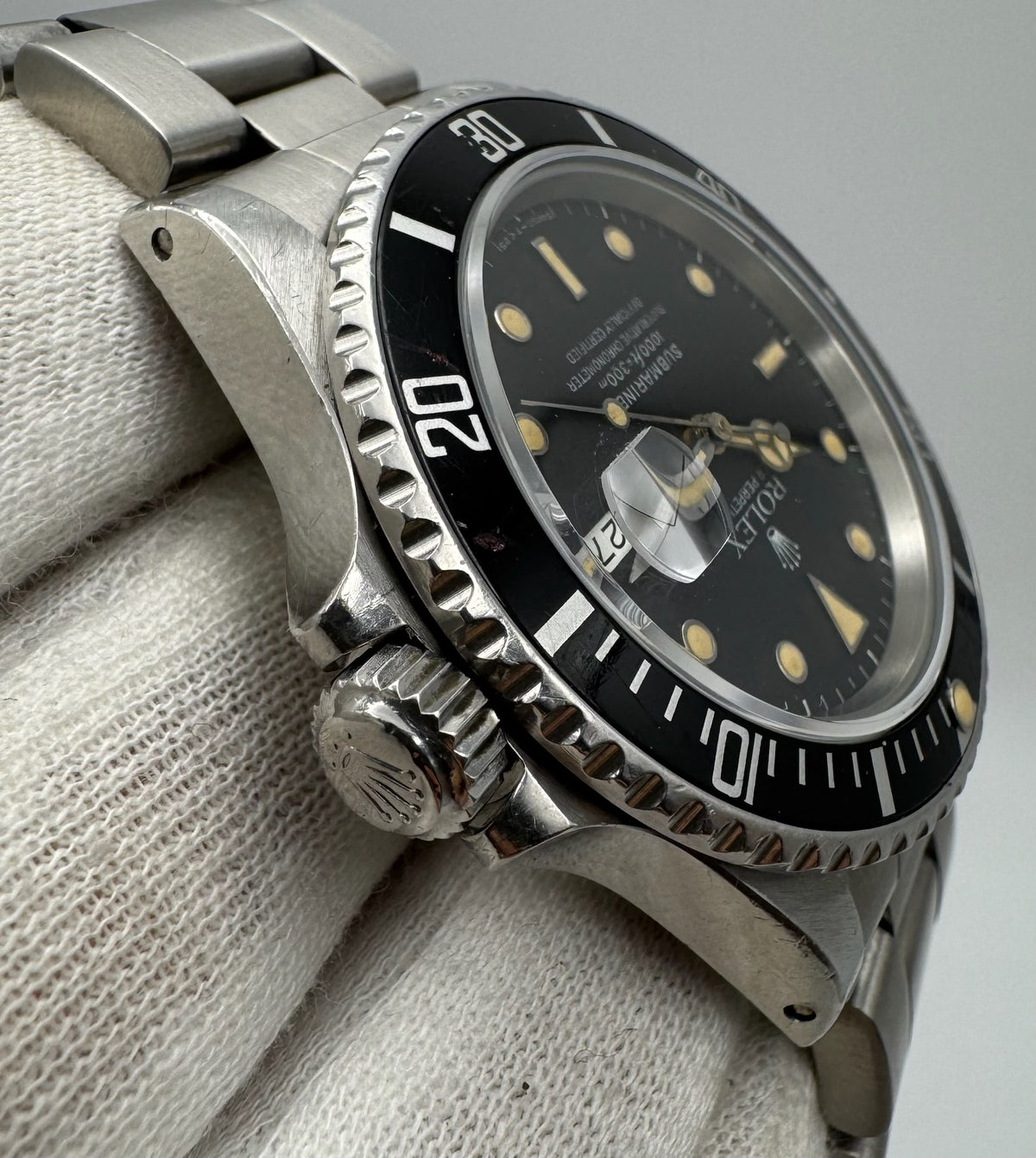Rolex Submariner Date 16800 Ghost/Grey Dial Yellow Patina 1986 (Unpolished/Serviced)