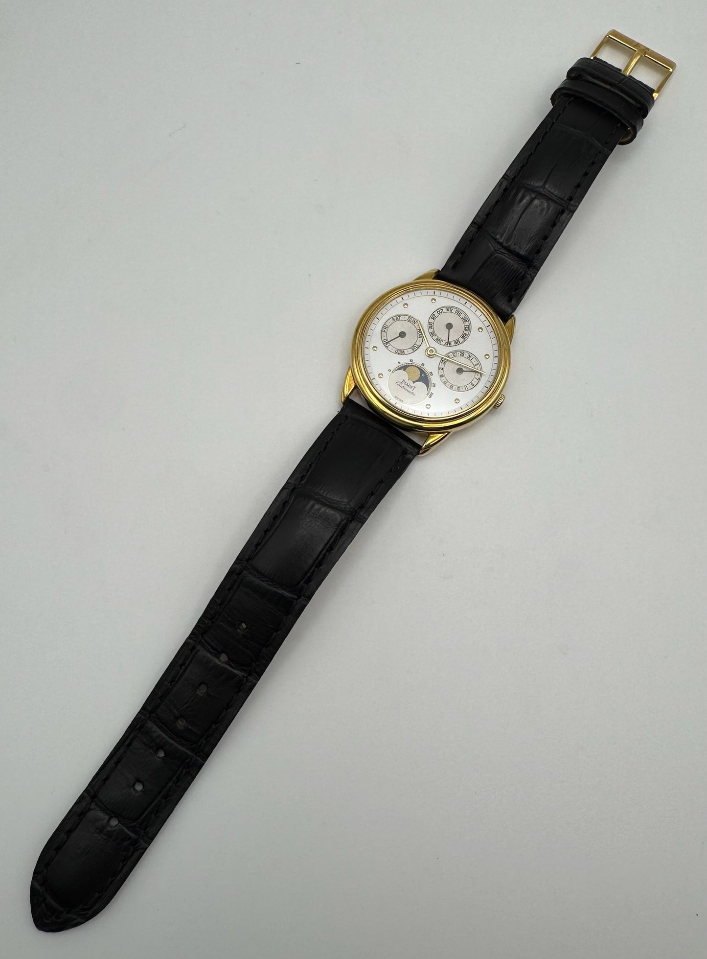 Piaget Annual Calendar Yellow Gold Rare Nipple Dial (Unpolished/Serviced)
