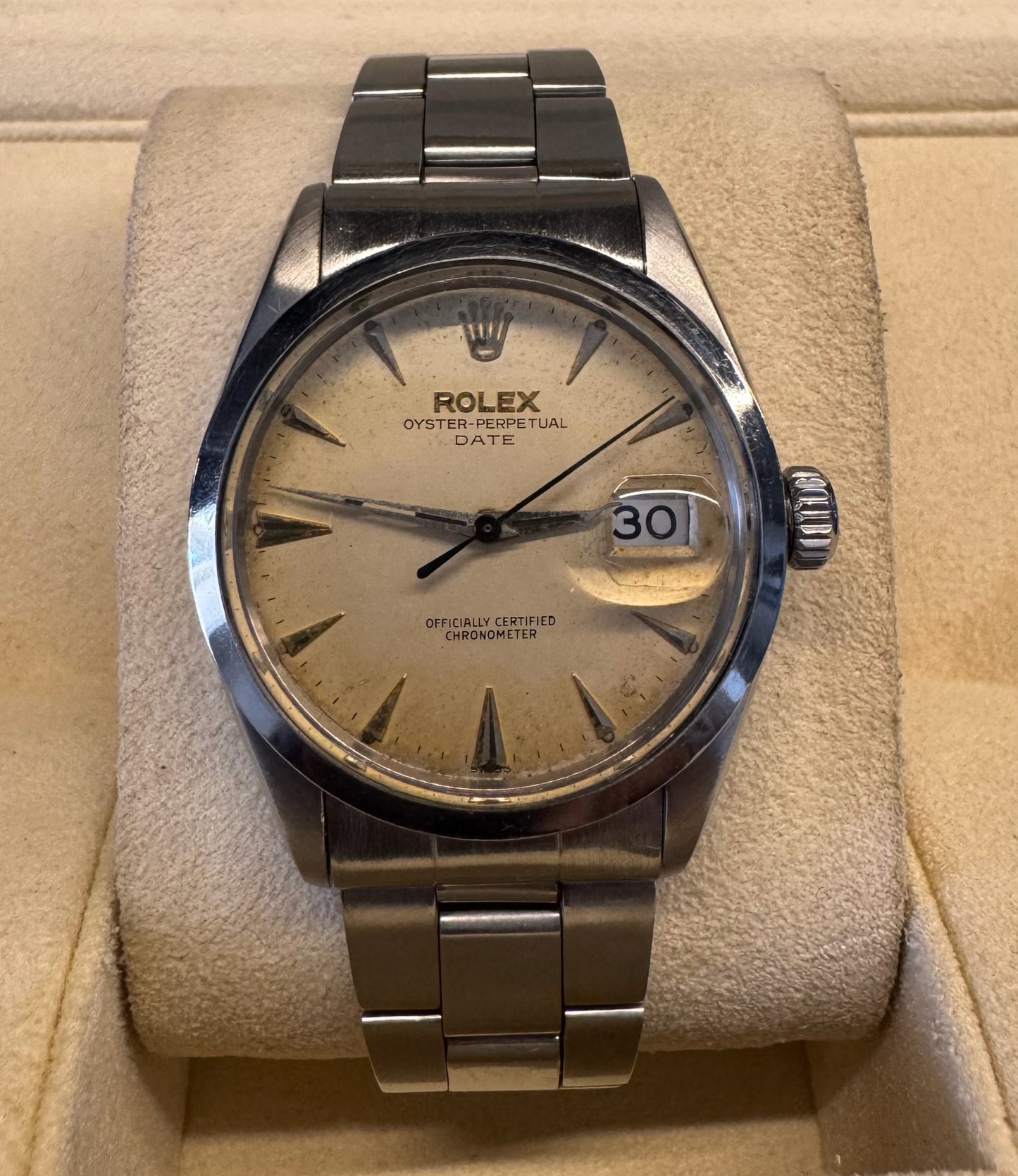 Rolex Oyster Perpetual Date 34 Full Steel Cream Dial (Serviced)
