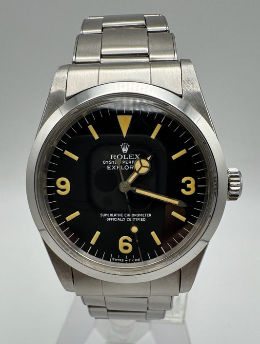 Rolex Explorer 1016 Full Steel Riveted Bracelet Heavy Patina 1965 (Serviced)