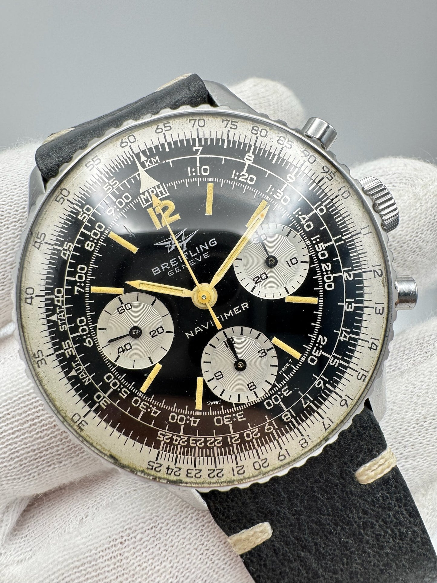 Breitling Navitimer Vintage 806 Steel Twin Jet Stunning Patina (Serviced)